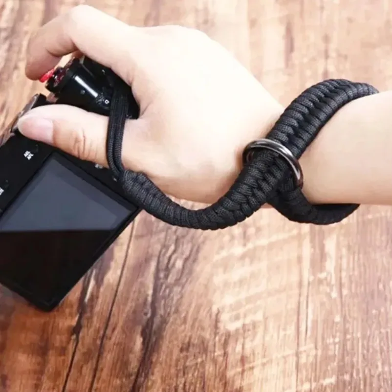 Correa de mano tejida con hebilla de liberación rápida, pulsera de cuerda para Leica Sony, Fujifilm, Fuji, Canon, cámara Nikon - imagen 2