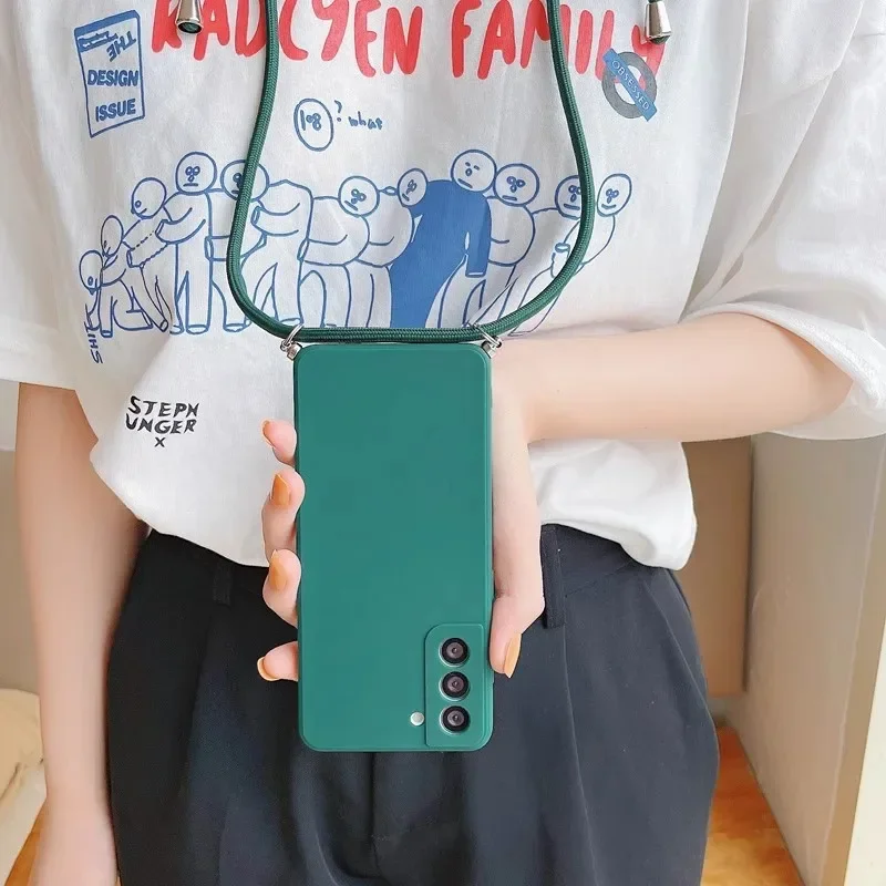 Funda de silicona con cordón y correa para collar cruzado para Samsung Galaxy M55 M54 M53 M52 M14 M15 M34 M33 4G 5G - imagen 3