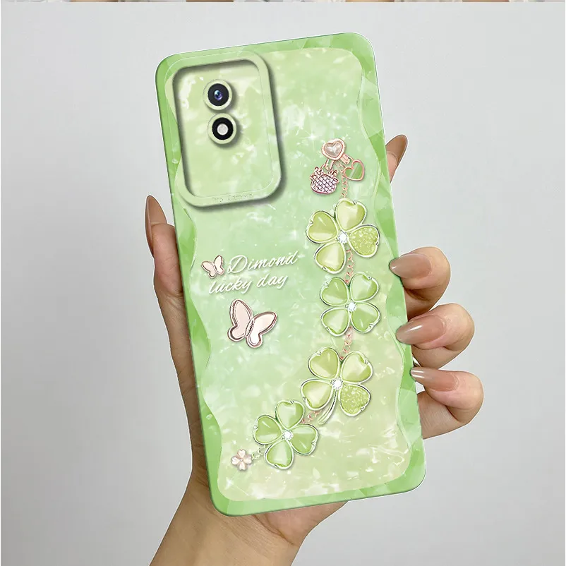 Para Vivo Y02 Y02A Y02T funda de teléfono moda estilo estético suave silicona líquida a prueba de golpes funda protectora trasera antideslizante Fundas - imagen 3