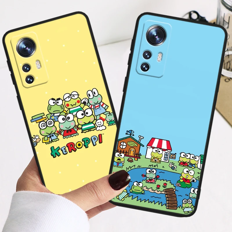 Keroppi-funda de teléfono de TPU suave a prueba de golpes para Xiaomi Mi 14, 13, 12T, 12S, 12X, 12, 11i, 11X, 11T, Ultra Pro, color negro - imagen 2