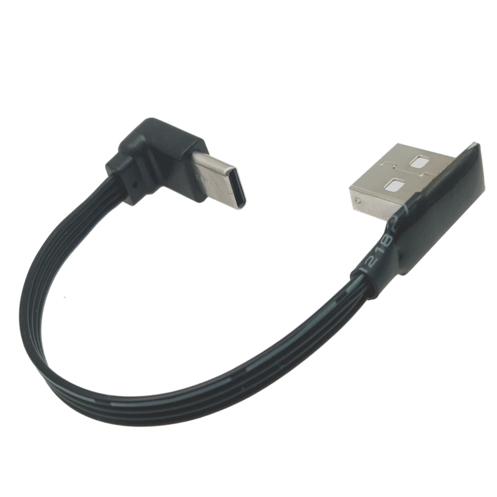 Pantalla de control principal de coche de 0,5 M, codo USB adecuado para Lexus es, cable de datos de codo ultraplano, cable plano tipo C oculto, 0,1 M, 0,2 M, 0,3 M - imagen 2