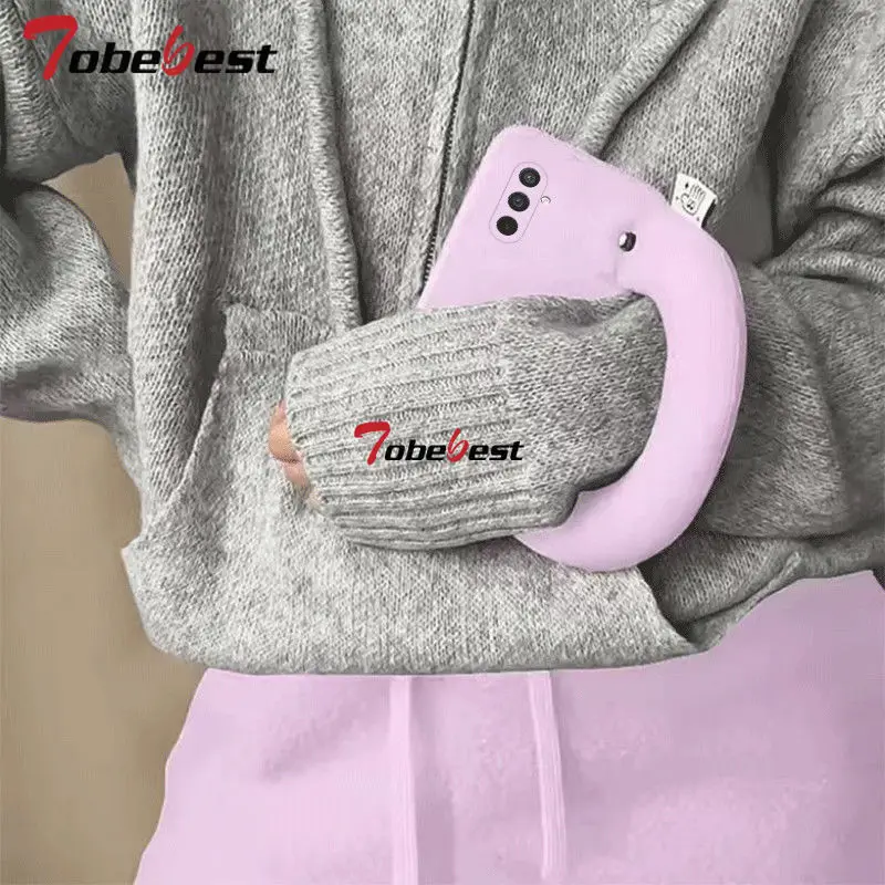 Funda de teléfono con pulsera de cuero acolchado de algodón de mano para Samsung Galaxy A16 A26 A36 A56 A06 A15 A25 A35 A55 A14 A24 A34 A54 - imagen 2