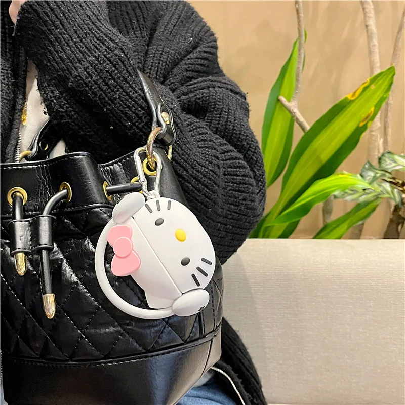 Funda de dibujos animados de Hello Kitty para Apple Airpods 1, 2, 3, funda para AirPods Pro Pro2 con gancho, accesorios para auriculares, caja para auriculares - imagen 4
