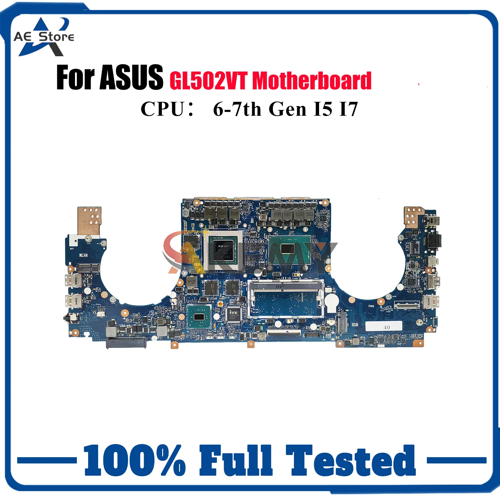 Placa base para ordenador portátil GL502VT para ASUS ROG Strix GL502VMK GL502V GL502VM placa base para portátil con CPU I5 I7 100% pruebas OK envío rápido