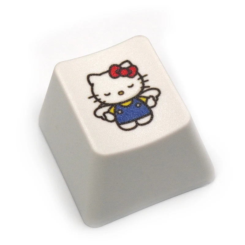 Tapa de Teclado mecánico de dibujos animados de gato, estilo Pixel de supermercado, 1 Pce, Kawaii, sublimación caliente, Material Pbt, personalidad - imagen 4