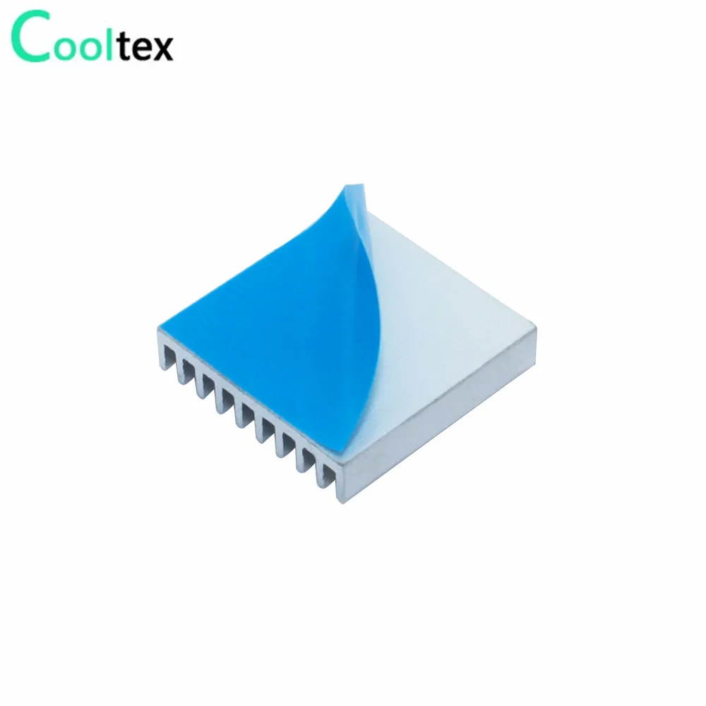 30 Uds disipador de calor de aluminio 20x20x4mm disipador de calor de refrigeración para Chip electrónico IC MOS Raspberry pi con cinta conductora térmica - imagen 5