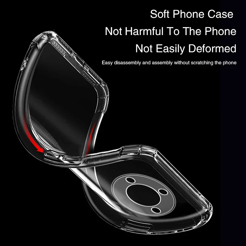 Funda de teléfono de silicona suave para Honor X50 Pro GT X50i X50GT X50Pro 5G, protección de lente de Airbag, cubierta trasera Original transparente - imagen 4