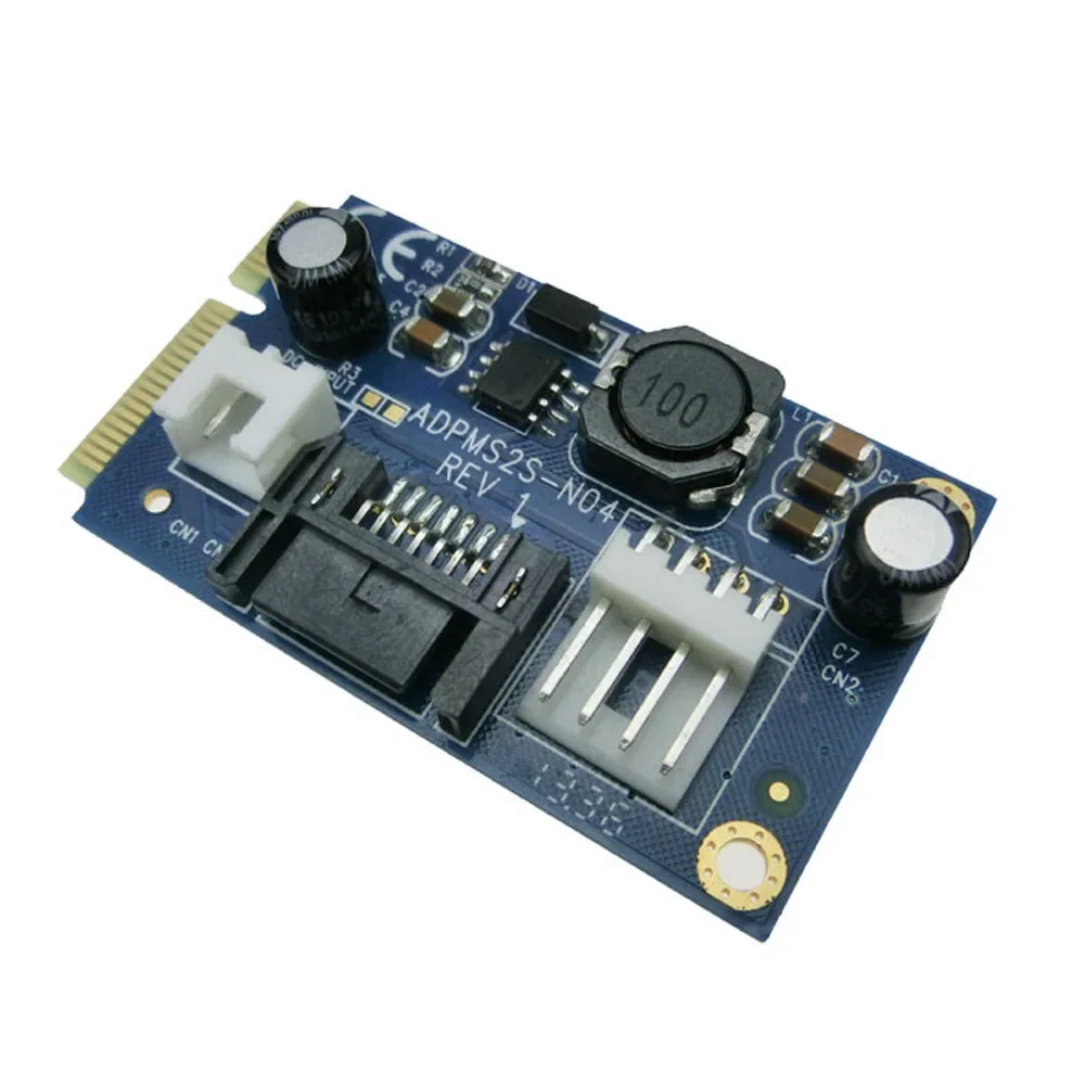 Adaptador mini SATA a SATA de 7 pines MSATA a SATA suministro 5V/12V - imagen 2