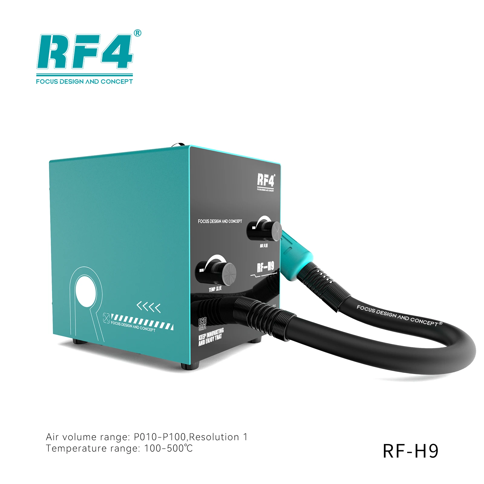 Estación de soldadura de aire caliente con pantalla Digital inteligente RF4 RF-H9 para PCB BGA IC Chip retrabajo herramienta de estación de soldadura para desoldar - imagen 5
