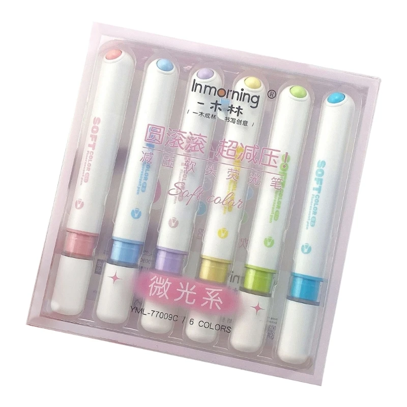 Resaltador de secado rápido Pastel, Resaltador de diario suave, Resaltadores en colores pastel, Marcador en colores pastel de en - imagen 3