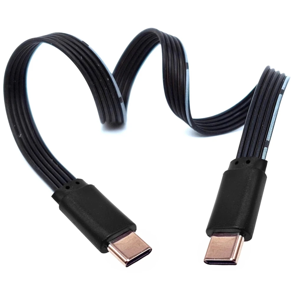 0,1 m 0,2 m 0,5 m 1m cable de datos tipo C 2,0 formando plano de alta flexibilidad tipo C macho a hembra soporte PD fuente de alimentación de carga rápida - imagen 3