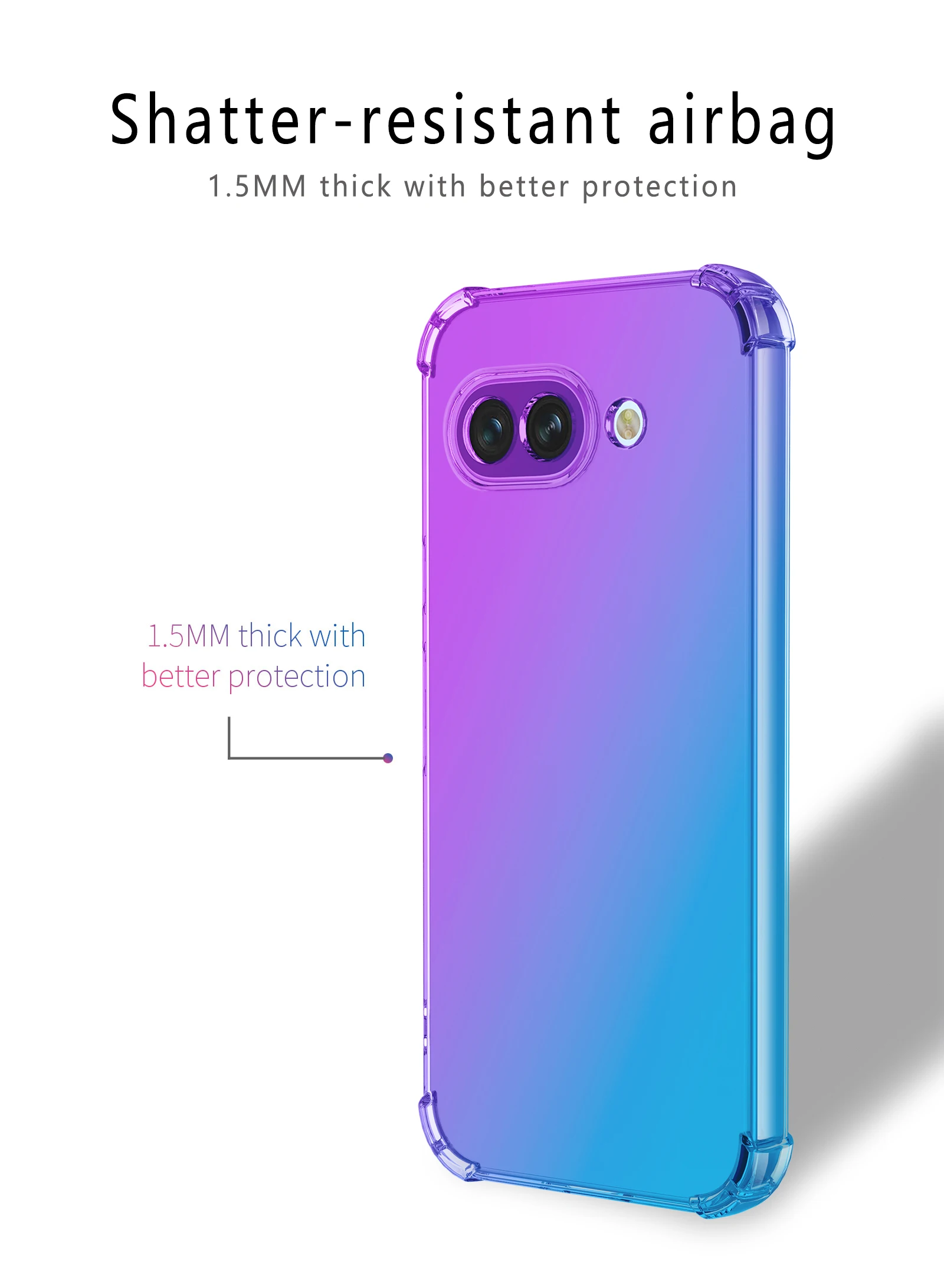 Funda de TPU con gradiente a prueba de golpes para Google Pixel 10 Pro XL, funda protectora para Pixel 9A 9 Pro XL, funda protectora, Coque - imagen 4