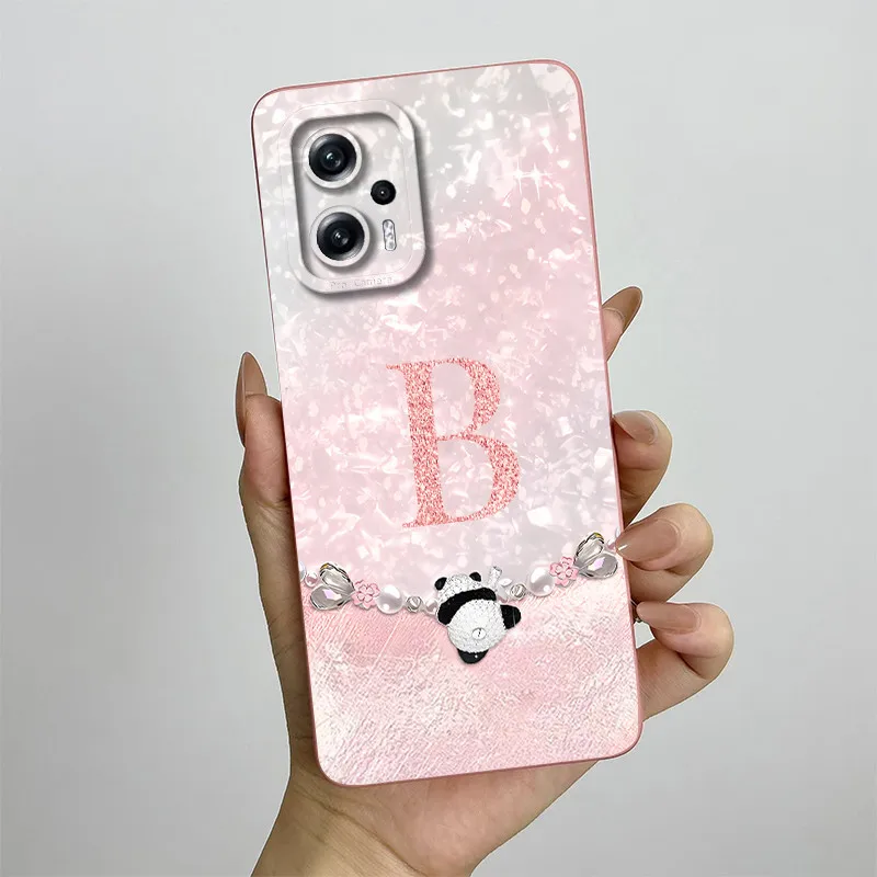 Para Xiaomi Poco X4 GT funda X 4 GT lindo Panda letras paquete completo mate anticaída funda protectora suave para Poco X4GT funda de teléfono - imagen 2