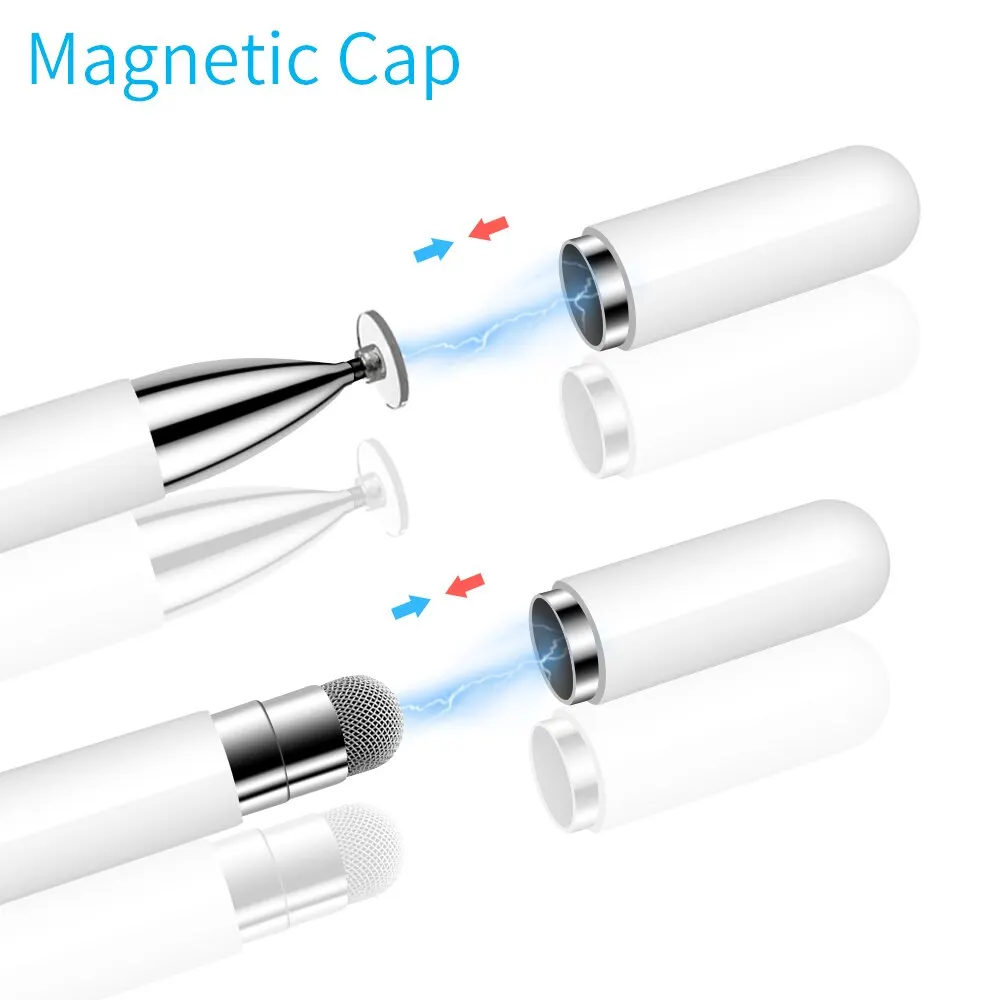 GOOJODOQ-Bolígrafo Universal 2 en 1 de aluminio, pluma de absorción automática para tableta, iPad, Xiaomi, Samsung, lápiz táctil para teléfono - imagen 2