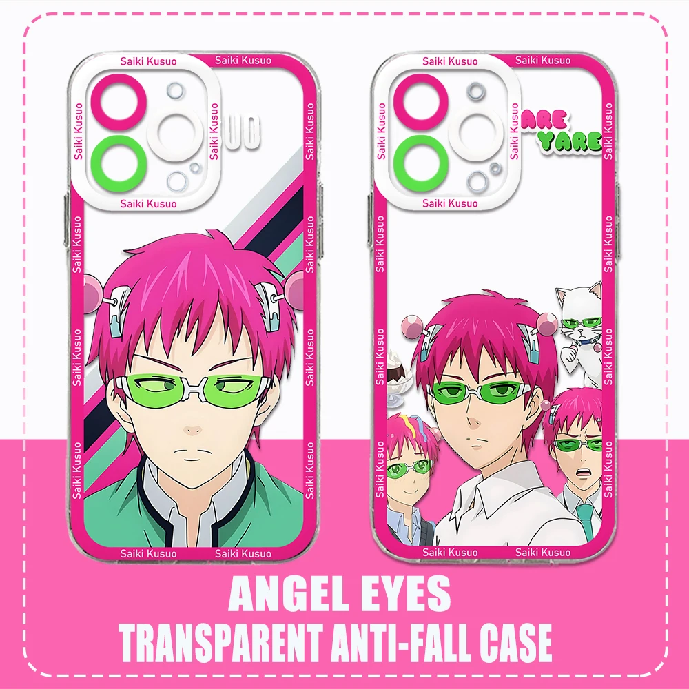 Funda de teléfono de Anime Kusuo Saiki para Samsung S24, S23, S22, S21, S20, S10 FE, Note20, Note10 Plus, Ultra Lite, 5G, funda de TPU suave transparente - imagen 3