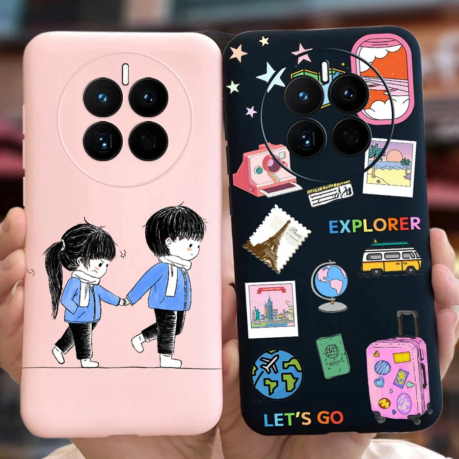 Funda de silicona suave con dibujos animados de oso para Huawei Mate 50 Pro, carcasa trasera, parachoques - imagen 5
