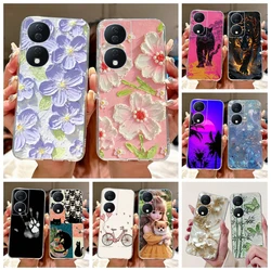 Funda Silicona Honor X7b Diseño Floral Transparente – Protección