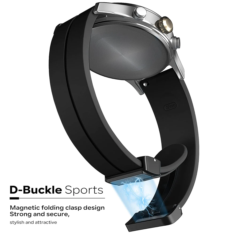Correa de reloj con cierre magnético de 22 y 20mm para Huami Amazfit Bip 6 5, pulsera deportiva de silicona para Amazfit GTS 4 3 2e 2 mini GTR 4 3 - imagen 5