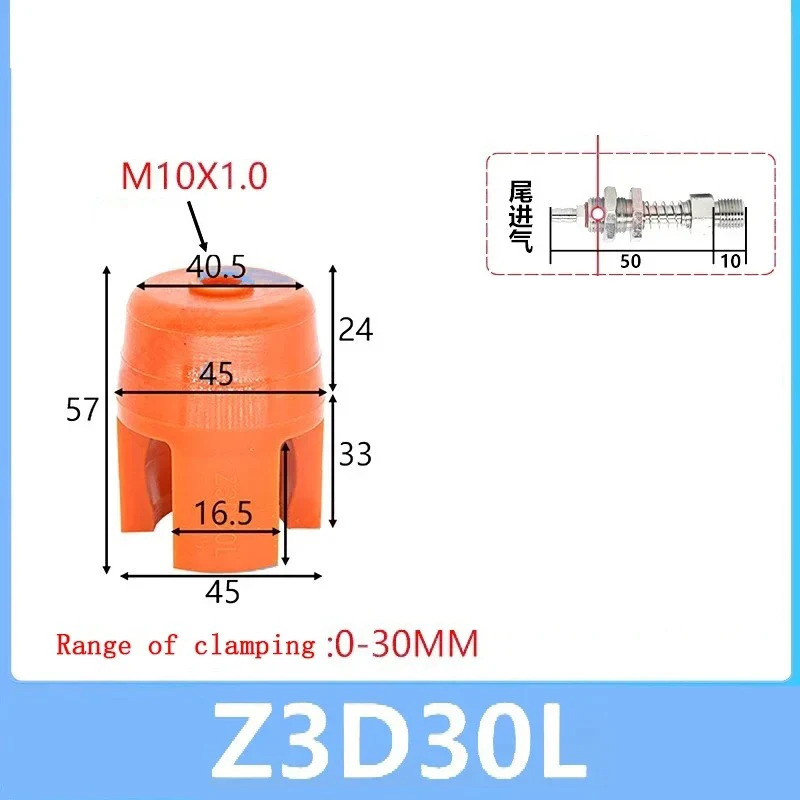 Manipulador de pinza neumática, accesorio Flexible que no daña la pieza de trabajo para moldeado por inyección, accesorio de tres garras para Robot de agarre - imagen 5