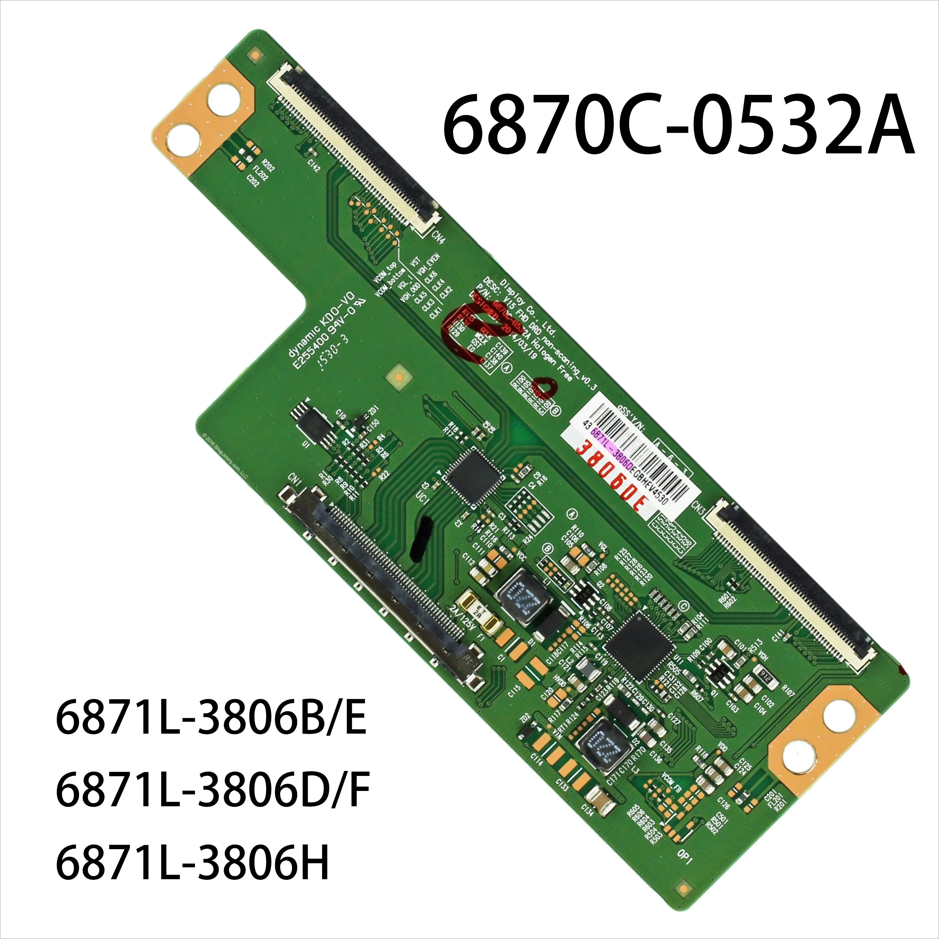 Placa t-con 6870C-0532A 6871L-3806D para LG 43LF5400-UB 43LH5500-UA 43LJ5500-UA 43LK5700PUA 43LF5100 43LF5400 43LF5900, 43 pulgadas