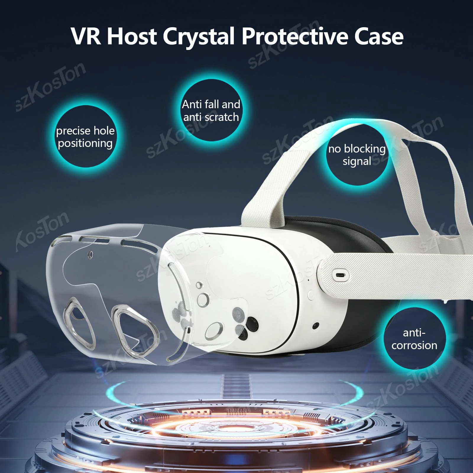 Funda protectora transparente para auriculares Meta Quest 3S VR, carcasa transparente antiarañazos a prueba de golpes para accesorios Meta Quest 3S - imagen 2