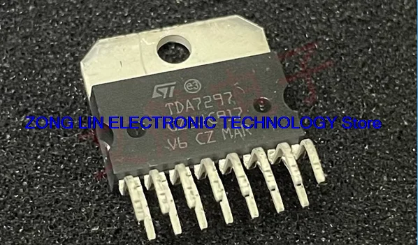 TDA7297, empaquetado en ZIP-15, es un chip IC amplificador de potencia de audio de doble canal que se puede fotografiar directamente 5 piezas-1 lote