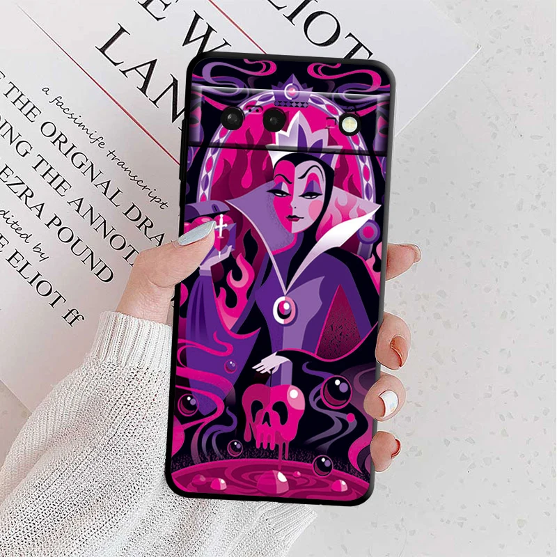 Disney Evil villanos Combo funda de teléfono para Google Pixel 8, 7 Pro, 6 Pro, 6A, 5A, 5, 4, 4A, XL, 5G, Fundas suaves negras - imagen 4