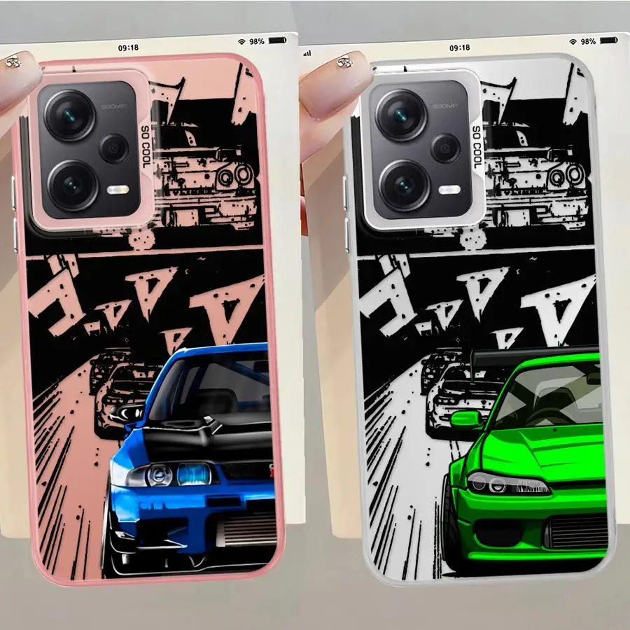 Funda trasera de teléfono japonesa Drift Car para Xiaomi Redmi 10C 12C 13C K60 14C A1 A2 Plus 9C 9T A5