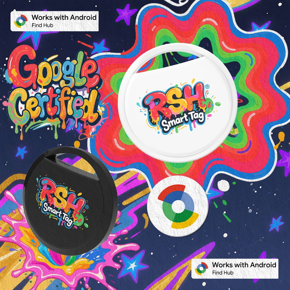 RSH marca genuino Android GPS Tracker funciona con Google's Find Hub localizador de mascotas para Xiaomi Samsung etiqueta inteligente para billetera Bikc Finde - imagen 4