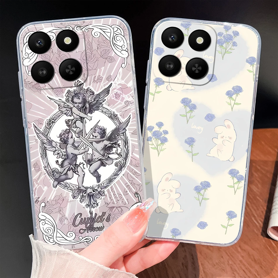 Para Honor X7D X7A X8 X8A X8B X8C funda bonita de Ángel suave transparente anticaída funda trasera de teléfono para Honor X8a 4G 5G Fundas de silicona delgadas