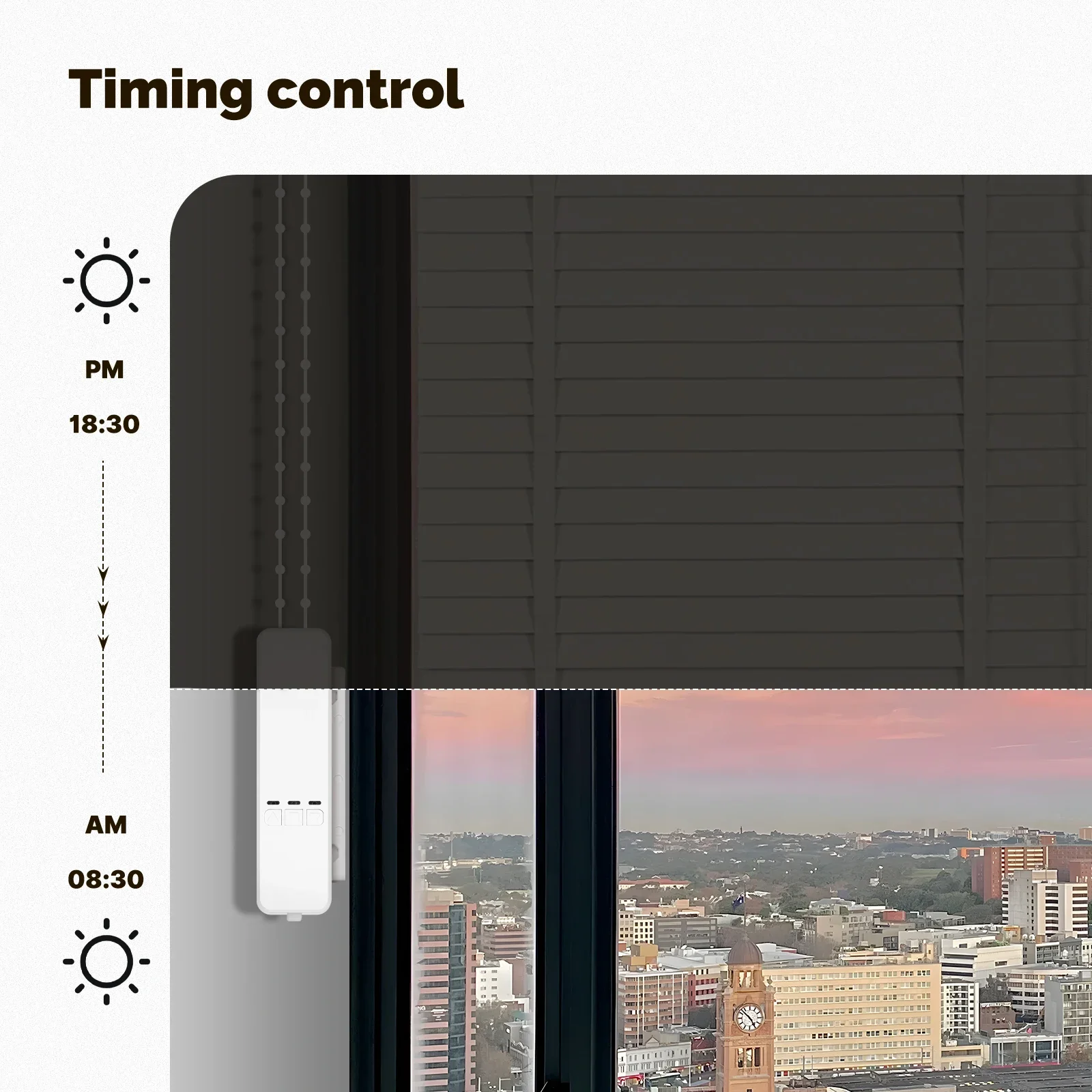 MOES Tuya Zigbee, persianas enrollables de cadena inteligentes, Unidad de persiana de sombra, Motor de cortina eléctrica, Control por aplicación, funciona con Alexa y Google Home - imagen 5