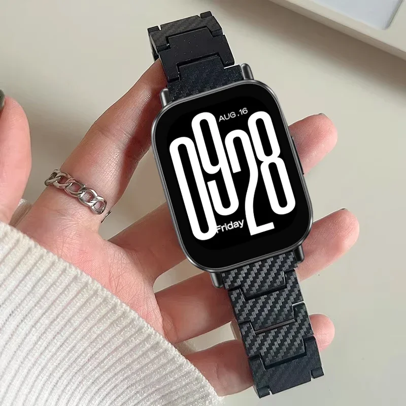Correa de reloj de fibra de carbono para Xiaomi Redmi Watch 5, pulsera activa de 20mm y 22mm para Redmi Watch 5 Lite, accesorios de pulsera