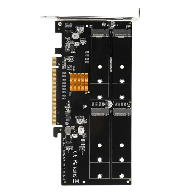 MAIWO PCIe 3,0 X16 a M.2 NVME SSD adaptador 4 puertos para estación de trabajo de servidor de computadora tarjeta RAID Array de cuatro puertos tarjeta de expansión elevadora - imagen 3