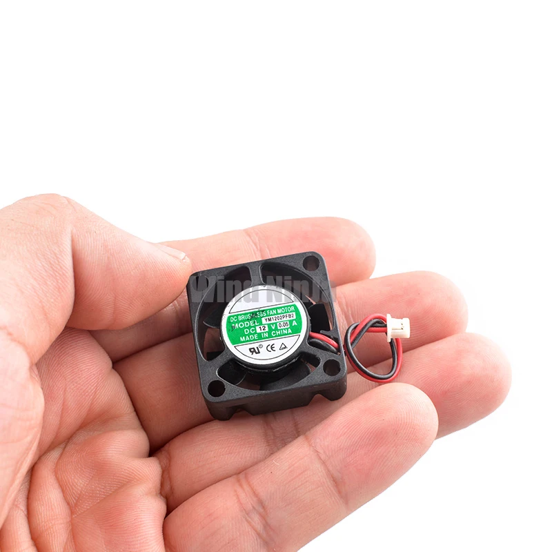 YM1202PFB2 2,5 cm 25mm ventilador 25x25x10mm tamaño DC12V 0.05A corriente 2 pines ventilador de refrigeración con rodamiento de bolas para placa de accionamiento de microdispositivo - imagen 5