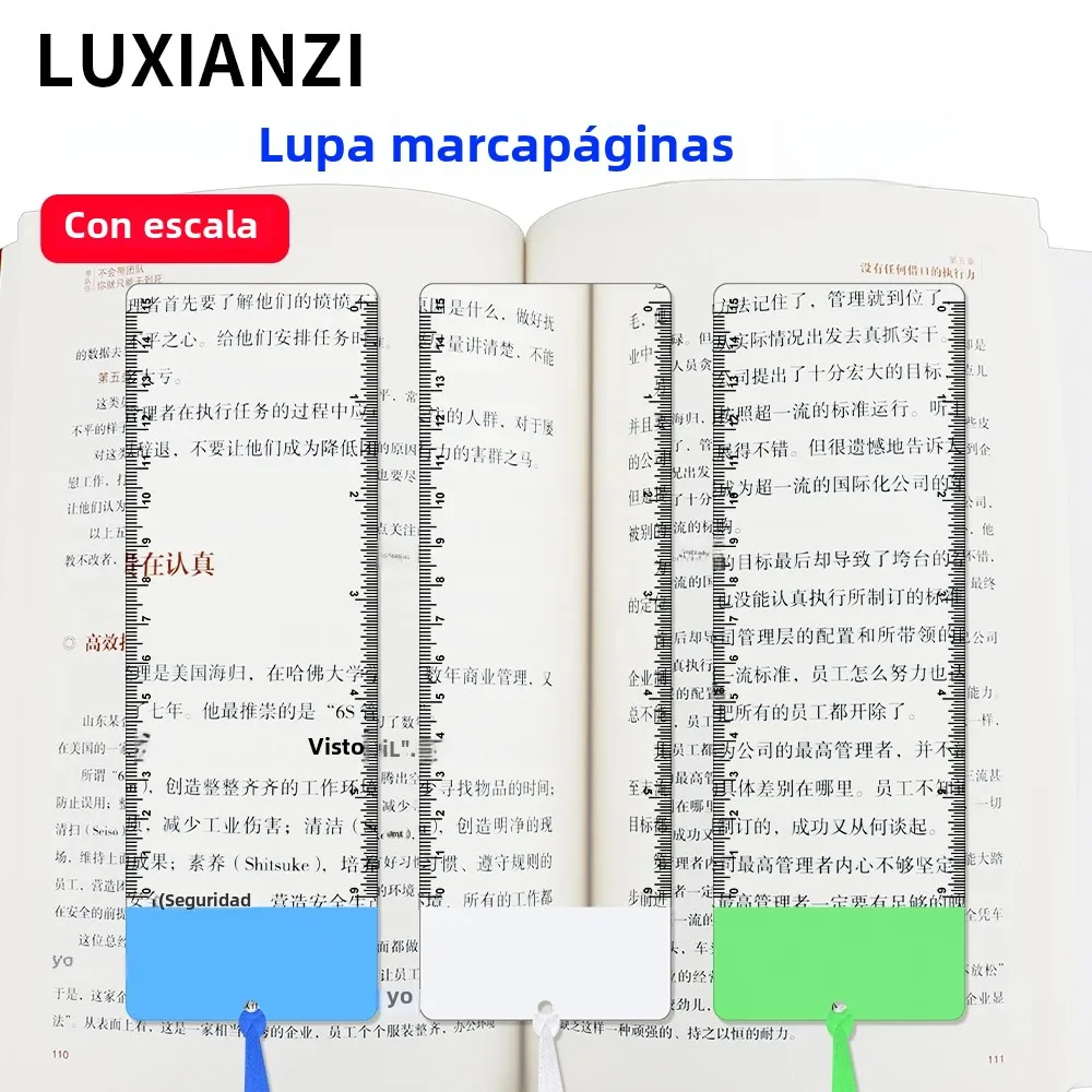 LUXIANZI-hoja de lupa ultrafina 10X con lente de Fresnel de escala, lente de PVC, tamaño de bolsillo, lupa de lectura portátil