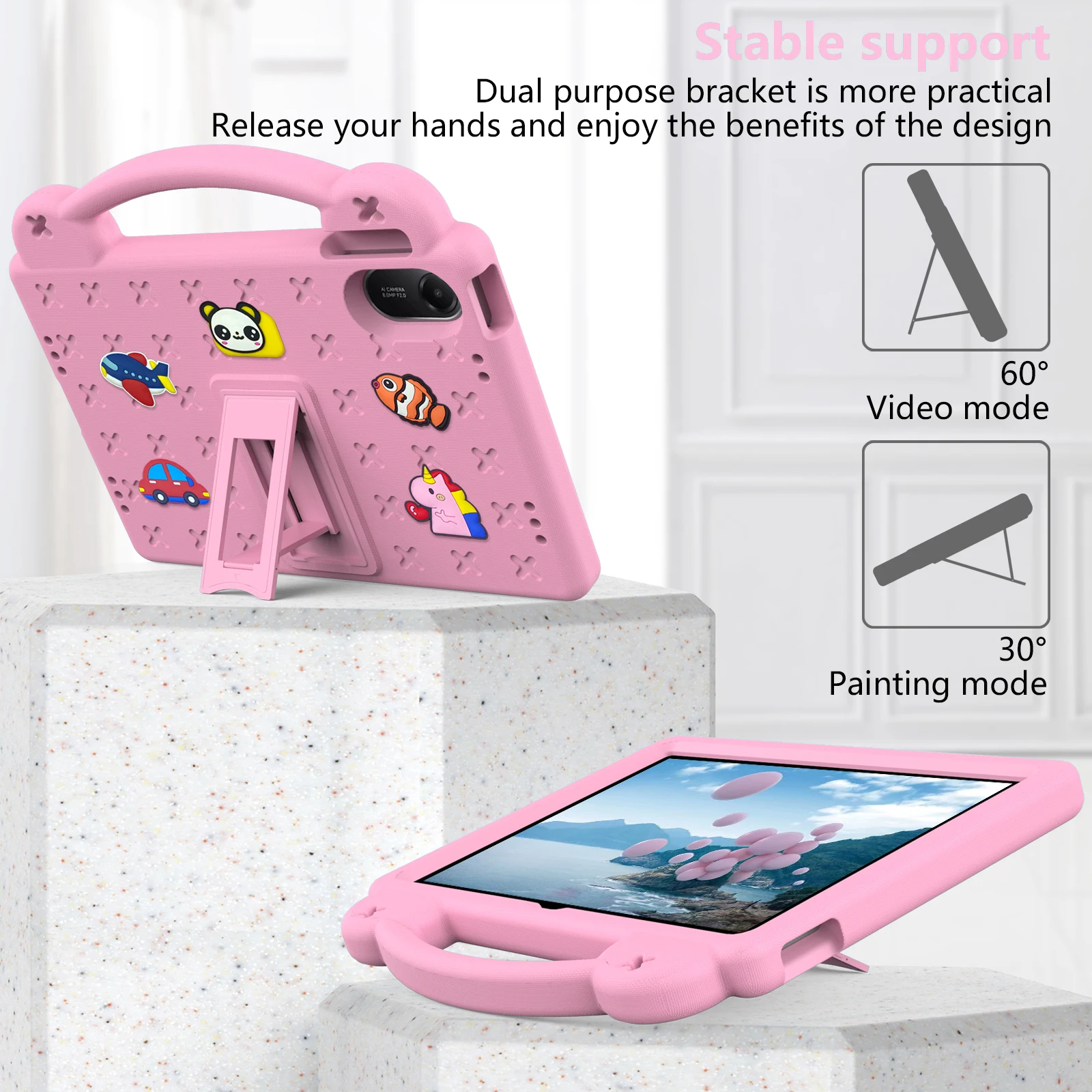 Funda EVA DIY para niños para Xiaomi Poco Pad 7 Pro Redmi Pad 2 11 "Pro 12,1" SE 11 "4G 8,7 "funda con soporte de mano portátil - imagen 2