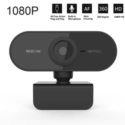 Cámara web USB Full HD 1080p con micrófono para videollamadas