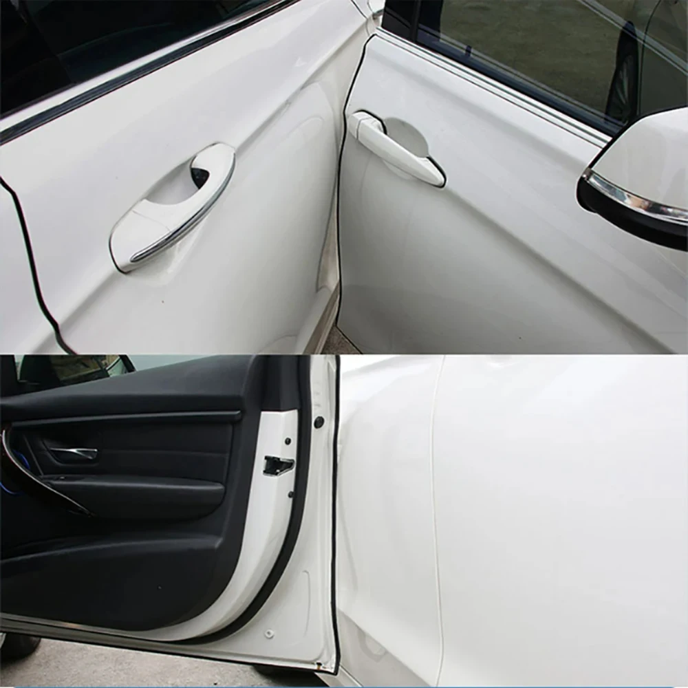 Tiras protectoras de goma para Borde de puerta de coche, 5M, molduras laterales adhesivas, protección, molduras de puertas universales para estilo de coche - imagen 2