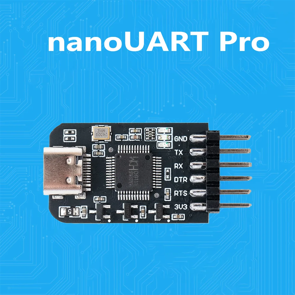 NanoUART-Herramienta de puerto profesional, módulo USB a TTL, nivel IO ajustable, Control de flujo de Hardware, interfaz de TYPE-C, esquema de código abierto, nuevo