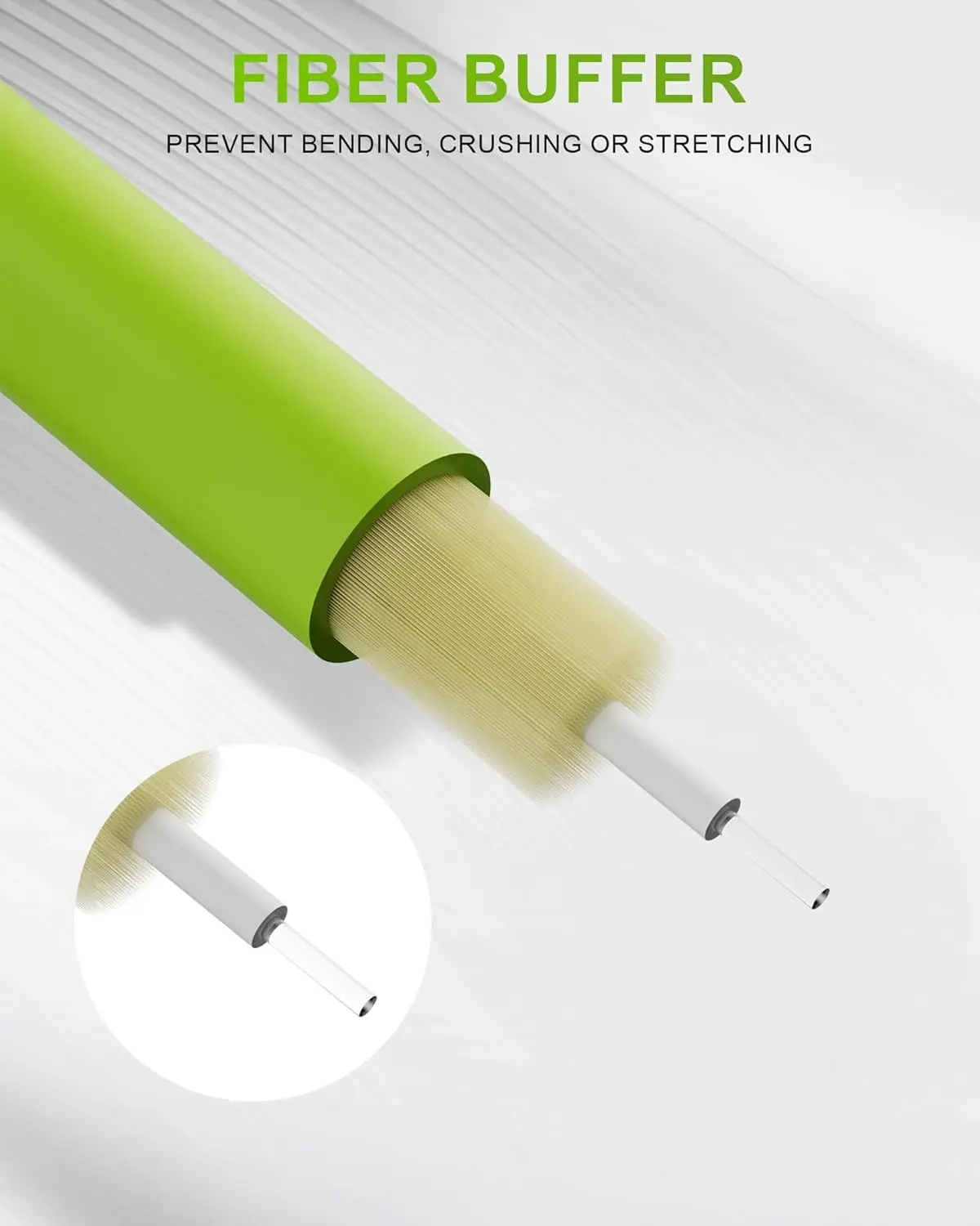 VANDESAIL Paquete de 5 cables de conexión de fibra de 1-3M, OM5 LC-LC multimodo 50/125μm Duplex LSZH, 1/10/40/100GB, Compatible con OM4/OM3 - imagen 3