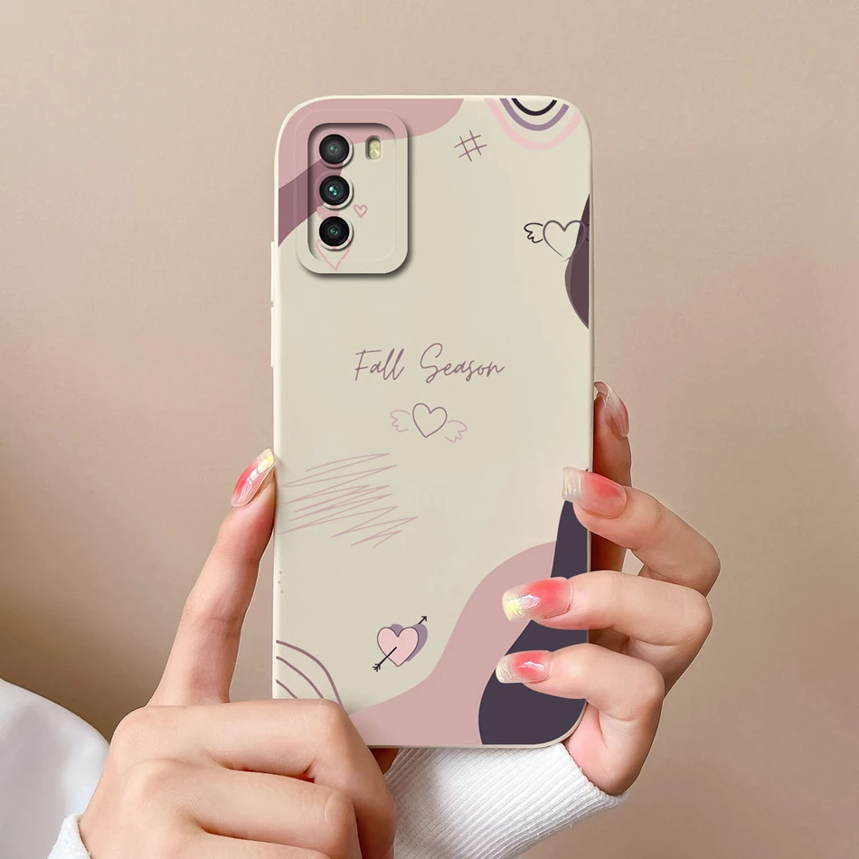 Para Xiaomi Poco M3 Pro Funda de teléfono Love Heart suave silicona líquida protección de cámara contraportada para Poco M 3 M3Pro Funda parachoques - imagen 2