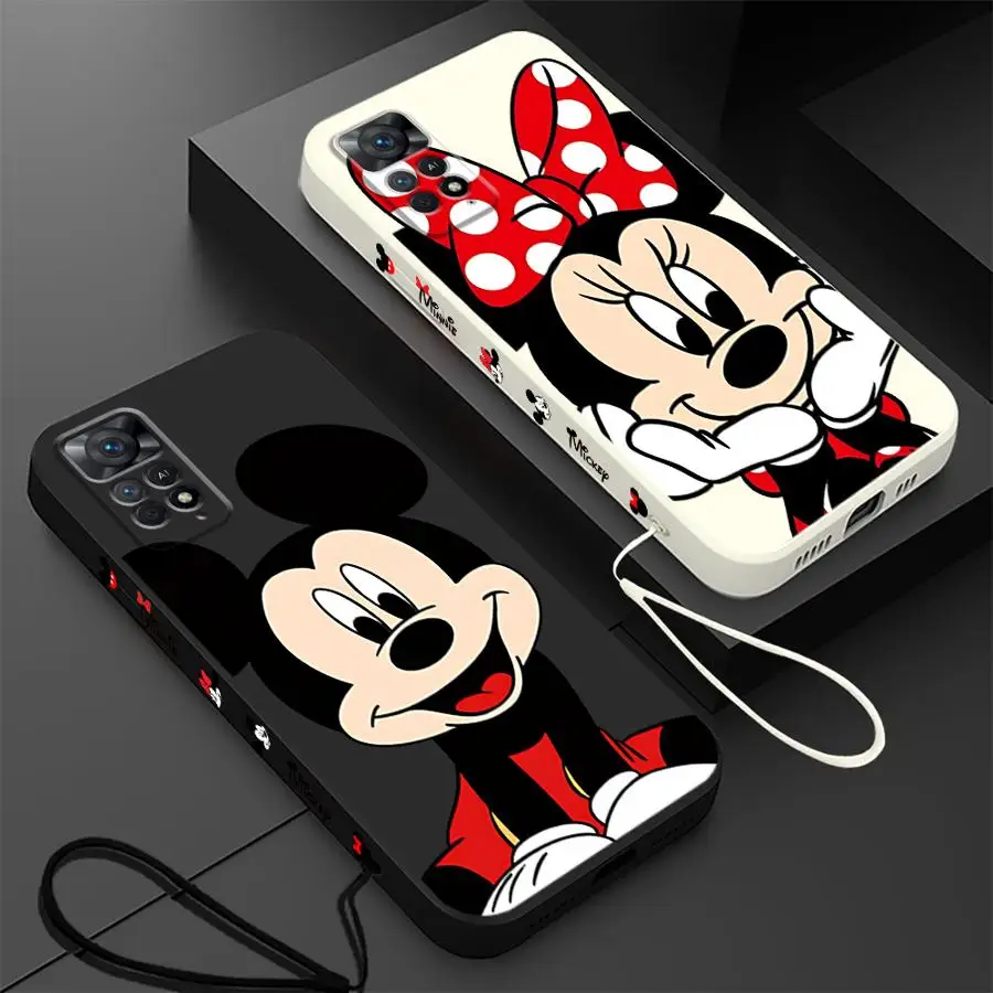 Funda de teléfono Disney Mickey Minnie Mouse para Xiaomi Redmi Note 12 Pro Plus 9T 9S 8 9 13 10 Pro 12S 11S 11 Pro 5G 10 10T
