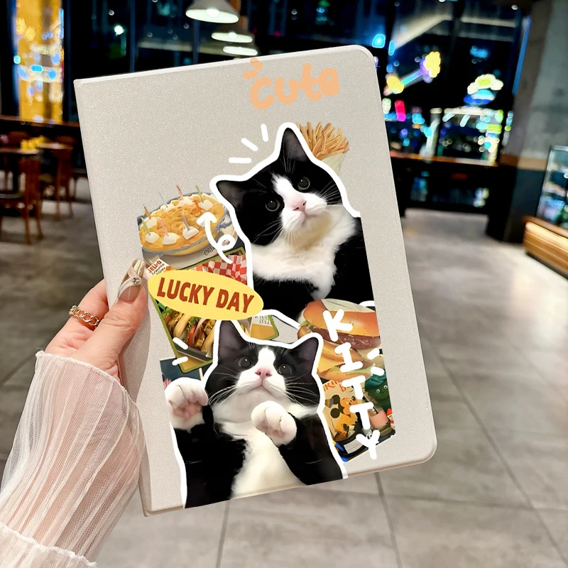 Funda divertida con diseño de gato para iPad pro 10/11 pulgadas 2020/6/7th /8th /Air 3rd/Air 4th/9th gen/Air 5th Gen 2022/Air 11