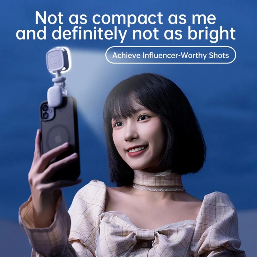 Luz de relleno LED portátil para Selfie, recargable con modos de brillo ajustables, con Clip para teléfono, portátil, tableta, reuniones y maquillaje - imagen 4