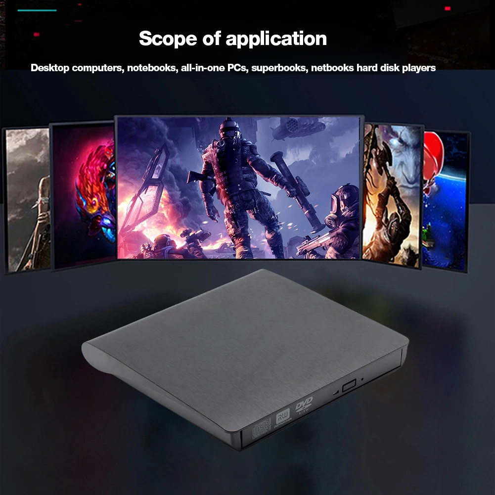 Caja USB 3,0/USB 3,0 + tipo C SATA a USB CD ROM ODD, caja de unidad de disco óptico externo de 9,5mm/12,7mm para ordenador portátil y Notebook - imagen 2