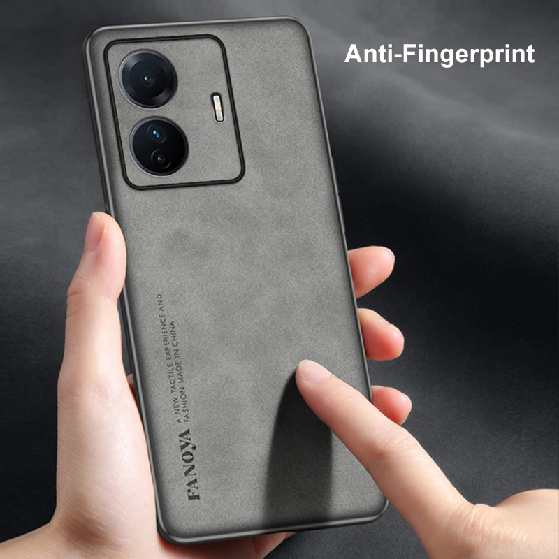 Funda de cuero de lujo para Vivo T1 Pro 5G, carcasa trasera mate de silicona a prueba de golpes, protección completa, funda de teléfono para Vivo T1 S15E Coque - imagen 5