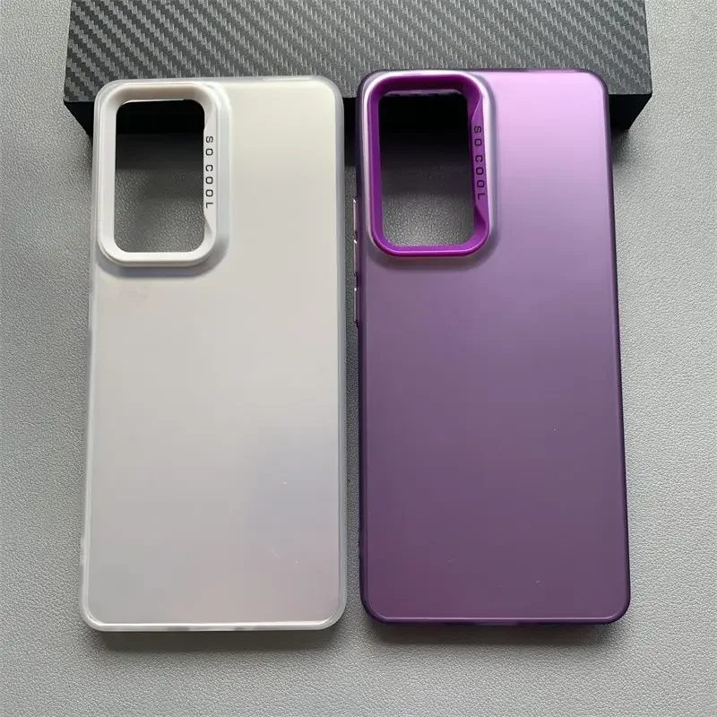 Para OPPO A76 A96 funda de teléfono A 76 A 96 4G funda CPH2375 funda metálica de lujo Aurora piel mate - imagen 2