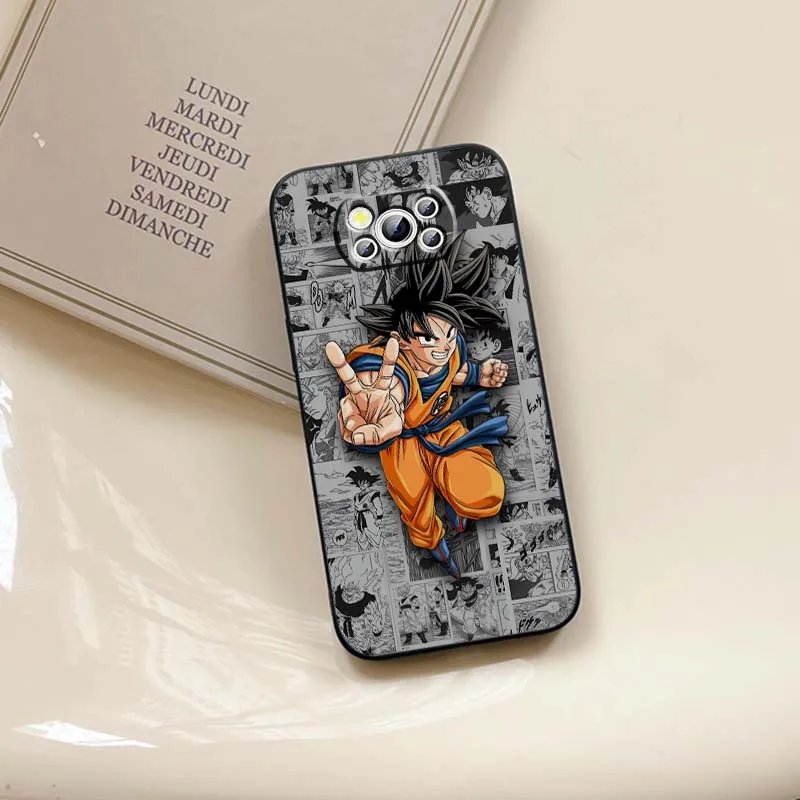 Tendencia d-dragón b-ball cómic para Xiaomi Mi Poco F3 F4 F5 F6 X3 X4 X5 X6 X7 M3 M4 M5s M5 M6 GT Pro 5G funda negra para teléfono - imagen 2