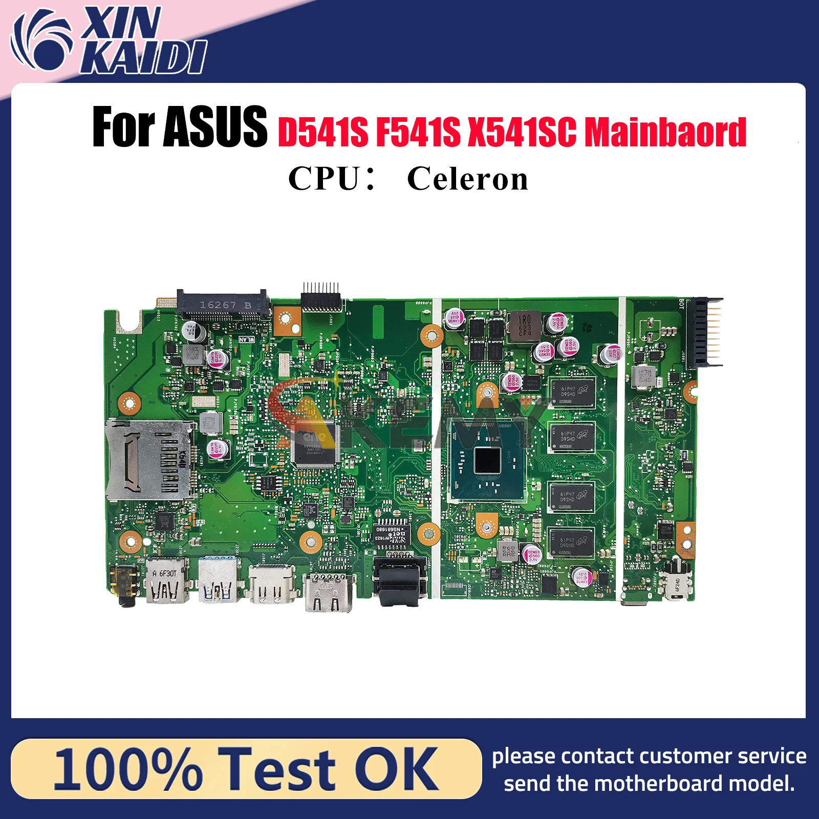 Placa base para ordenador portátil X541SA para ASUS VivoBook D541S X541S X541SC F541S A541S R541S X541SA placa base para portátil con CPU Celeron stk