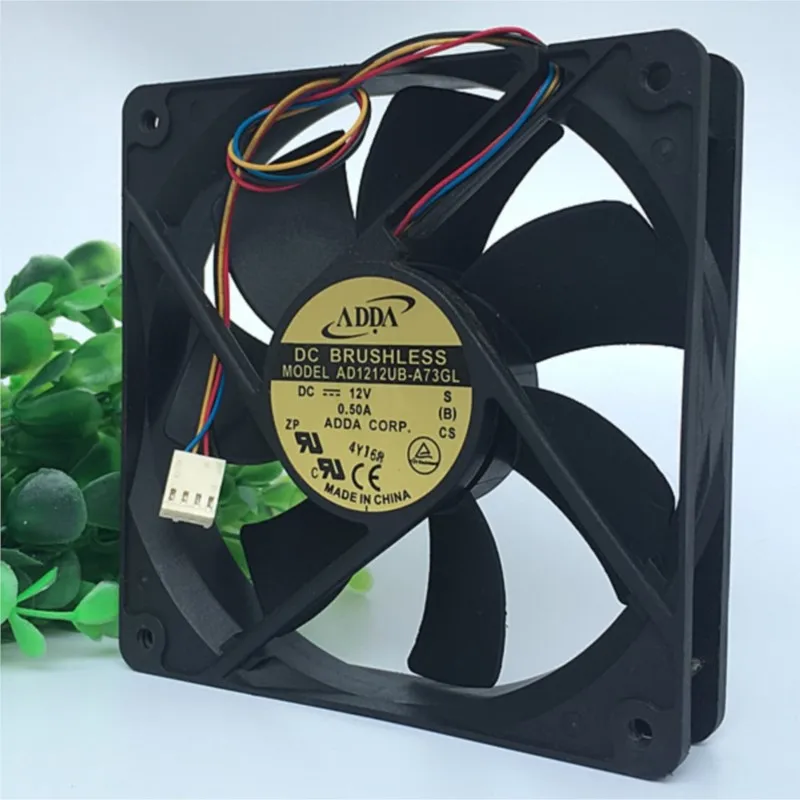 Ventilador Axial de 120mm para ADDA AD1212UB-A73GL 120x120x25mm DC 12V 0.5A ventilador de doble bola PWM de 4 cables - imagen 2